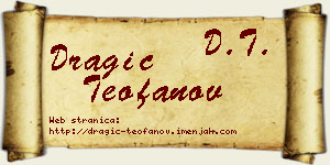 Dragić Teofanov vizit kartica